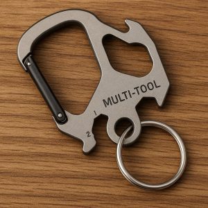 Carabiner Bottle Opener Multi Tool Key Ring for Camping Hiking